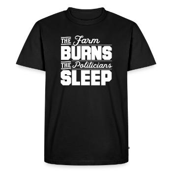 Des agriculteurs protestent contre une manifestation d'agriculteurs - T-shirt Premium bio Homme - noir - Devant - Nico (187cm)