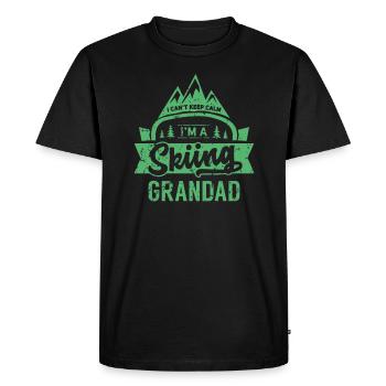Skis de ski grand-père skieurs de grand-père skis de grand-père - T-shirt Premium bio Homme - noir - Devant - Nico (187cm)