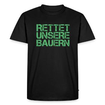 Paysan agriculteur paysan protestation manifestation protestation manifestation - T-shirt Premium bio Homme - noir - Devant - Nico (187cm)