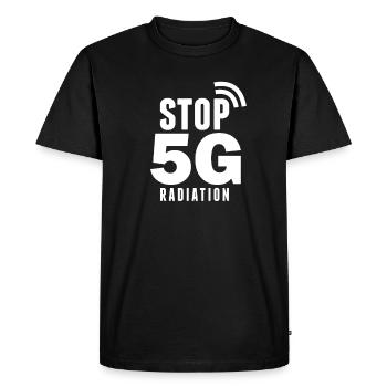 5G opponents anti radiation 5G - Men's Premium Organic T-Shirt - black - Front - Nico (187cm)