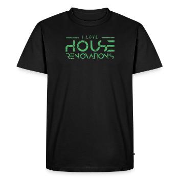 Rénovation de maison - T-shirt Premium bio Homme - noir - Devant - Nico (187cm)