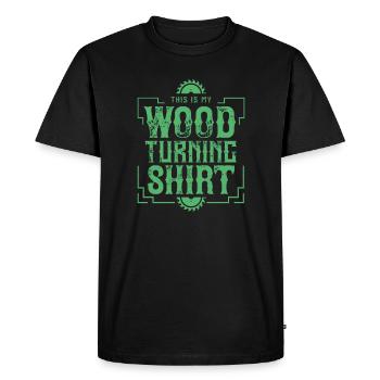 Woodturning Woodturning Wood Turning Turning - Men's Premium Organic T-Shirt - black - Front - Nico (187cm)