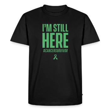 Survivant du cancer - T-shirt Premium bio Homme - noir - Devant - Nico (187cm)