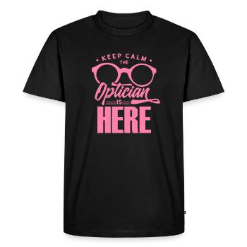 Optician Optician Optics Profession Team - Men's Premium Organic T-Shirt - black - Front - Nico (187cm)