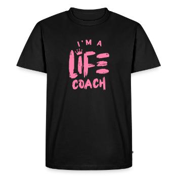 Formateur Coaching Coaching Life Coach Life Coach - T-shirt Premium bio Homme - noir - Devant - Nico (187cm)