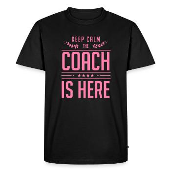 Life coaching - Men's Premium Organic T-Shirt - black - Front - Nico (187cm)