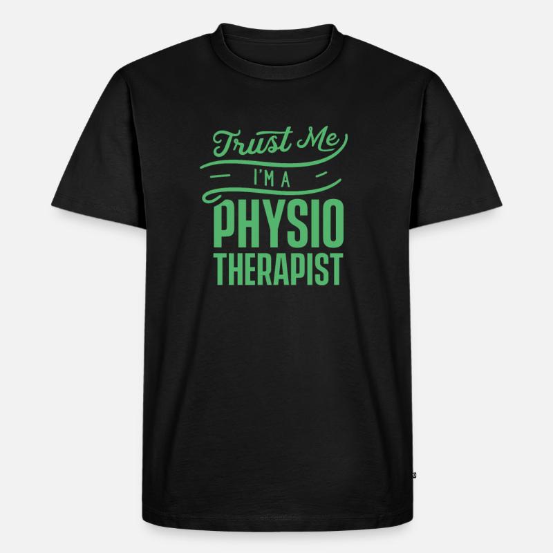 Physio - Männer Premium Bio T-Shirt - Schwarz