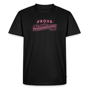 Physiothérapeute - T-shirt Premium bio Homme - noir - Devant - Nico (187cm)