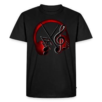 Casques - T-shirt Premium bio Homme - noir - Devant - Nico (187cm)