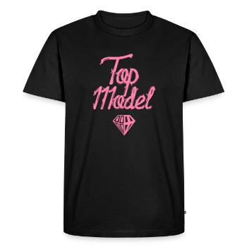 Model - T-shirt Premium bio Homme - noir - Devant - Nico (187cm)