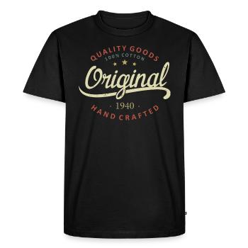 Original 1940 Cadeau D'anniversaire 1940 - T-shirt Premium bio Homme - noir - Devant - Nico (187cm)