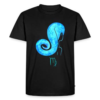Vierge - T-shirt Premium bio Homme - noir - Devant - Nico (187cm)