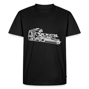 lathe - Men's Premium Organic T-Shirt - black - Front - Nico (187cm)