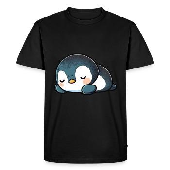 Penguin Baby - Men's Premium Organic T-Shirt - black - Front - Nico (187cm)
