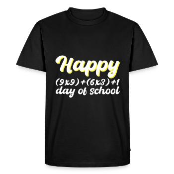 100 days of school Math Gift - Men's Premium Organic T-Shirt - black - Front - Nico (187cm)