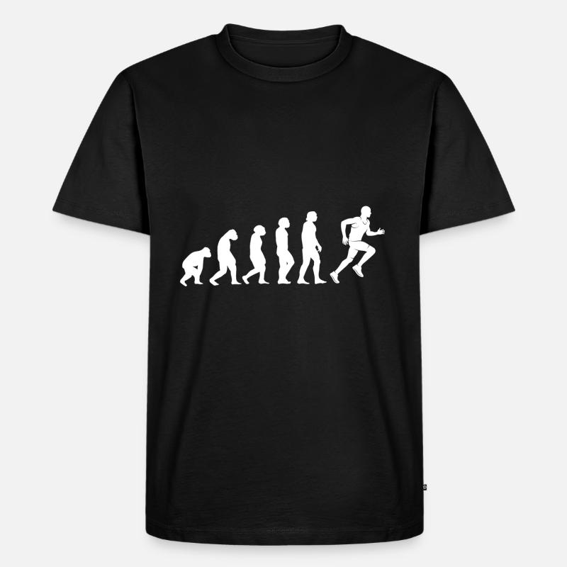 Running evolution - Men's Premium Organic T-Shirt - black