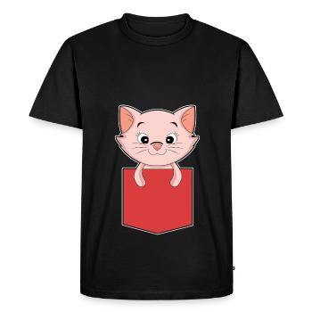 animaux Pocket - T-shirt Premium bio Homme - noir - Devant - Nico (187cm)