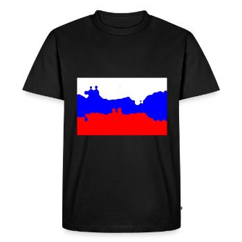 Russie - T-shirt Premium bio Homme - noir - Devant - Nico (187cm)