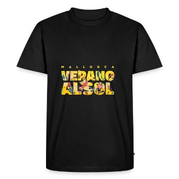 Mallorca Palm Disant Cadeau de Vacances - T-shirt Premium bio Homme - noir - Devant - Nico (187cm)