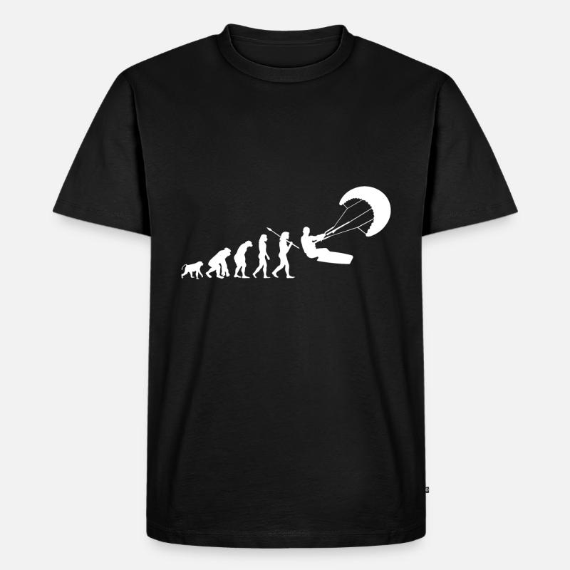 Kiten - Männer Premium Bio T-Shirt - Schwarz