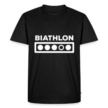Biathlon shooting range - Men's Premium Organic T-Shirt - black - Front - Nico (187cm)