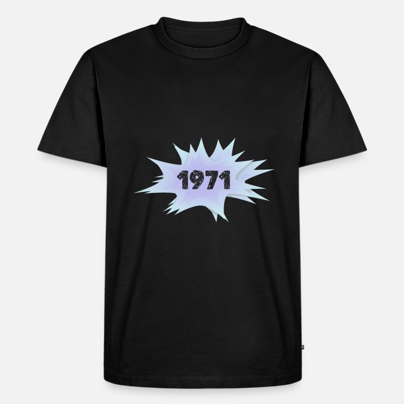 1971 - Männer Premium Bio T-Shirt - Schwarz