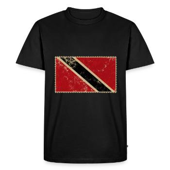 Trinité-et-Tobago - T-shirt Premium bio Homme - noir - Devant - Nico (187cm)