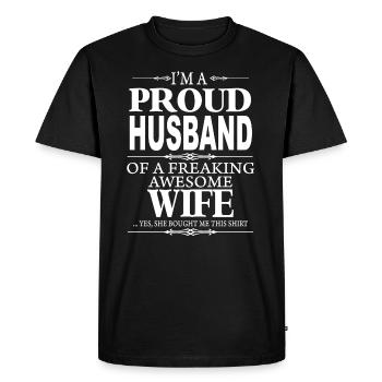 I'm a proud Husband shirt - Men's Premium Organic T-Shirt - black - Front - Nico (187cm)