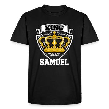 König SAMUEL - T-shirt Premium bio Homme - noir - Devant - Nico (187cm)