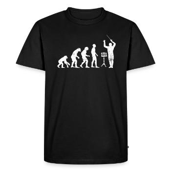 Idée cadeau musicien évolution chef d'orchestre - T-shirt Premium bio Homme - noir - Devant - Nico (187cm)