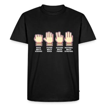 Scout scout - T-shirt Premium bio Homme - noir - Devant - Nico (187cm)