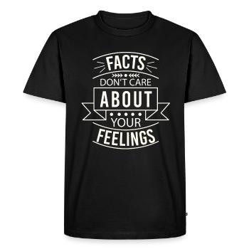 Les faits ne se soucient pas de vos sentiments - T-shirt Premium bio Homme - noir - Devant - Nico (187cm)