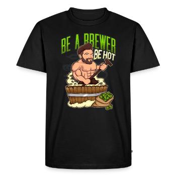 Sexy beer brewer - Men's Premium Organic T-Shirt - black - Front - Nico (187cm)