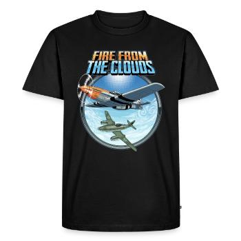 Fire From The Clouds - Men's Premium Organic T-Shirt - black - Front - Nico (187cm)