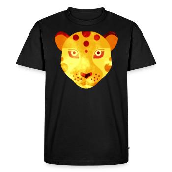 leopard - Men's Premium Organic T-Shirt - black - Front - Nico (187cm)