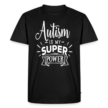 L’autisme est mon super pouvoir ! Cadeau - T-shirt Premium bio Homme - noir - Devant - Nico (187cm)