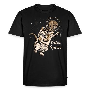 Chemise de loutre d'espace pour les amateurs de furet mignon de loutre - T-shirt Premium bio Homme - noir - Devant - Nico (187cm)