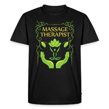 Massage Therapist Shirt occupational therapy shirt - Men's Premium Organic T-Shirt - black - Front - Nico (187cm)