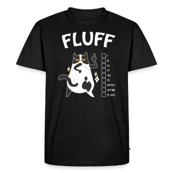 Fluff you the World chemise - chaton de chat drôle - T-shirt Premium bio Homme - noir - Devant - Nico (187cm)