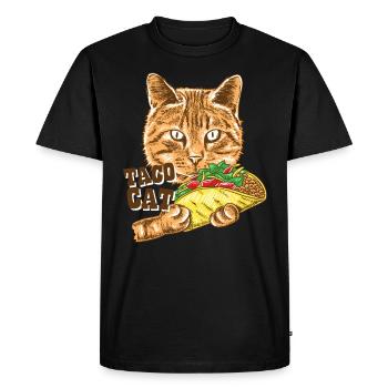 Taco Cat Nourriture préférée Adorable Animaux Mexicain - T-shirt Premium bio Homme - noir - Devant - Nico (187cm)