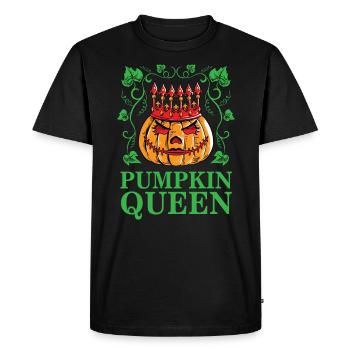 Reine citrouille petite fille princesse fête de l'halloween - T-shirt Premium bio Homme - noir - Devant - Nico (187cm)