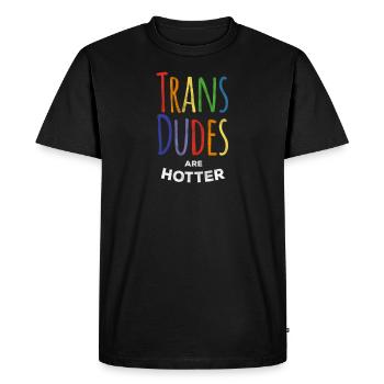 Les mecs trans sont des t-shirts transgenres LGBT plus chauds - T-shirt Premium bio Homme - noir - Devant - Nico (187cm)