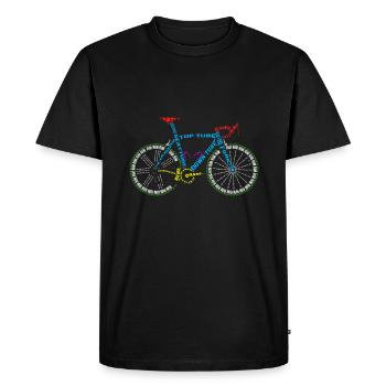 Fahrradanatomie für Fahrrad- und Fahrradliebhaber - Männer Premium Bio T-Shirt - Schwarz - Vorne - Nico (187cm)