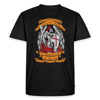 Chevalier templier je suis un enfant de dieu chemise halloween - T-shirt Premium bio Homme - noir - Devant - Nico (187cm)