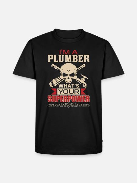 plumber - Men's Premium Organic T-Shirt - black