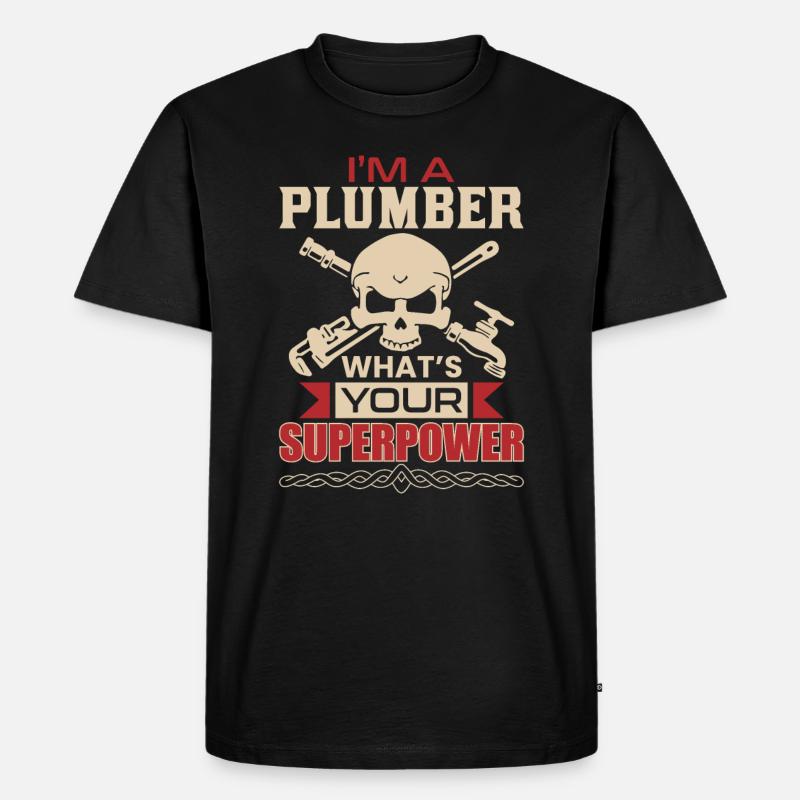 KLEMPNER - Männer Premium Bio T-Shirt - Schwarz
