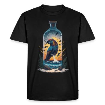 Bouteille de perroquet - T-shirt Premium bio Homme - noir - Devant - Nico (187cm)
