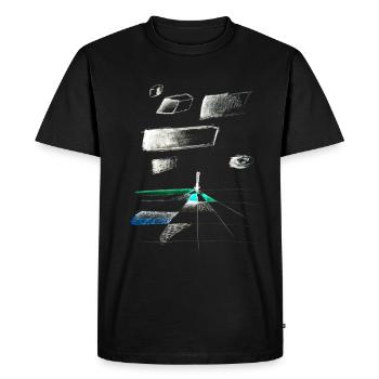 Carnet de croquisPage pour le noir - T-shirt Premium bio Homme - noir - Devant - Nico (187cm)