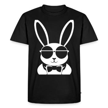 Funny Rabbit Sunglasses Cool Sunglas Rabbit - Men's Premium Organic T-Shirt - black - Front - Nico (187cm)