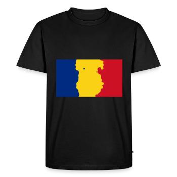 Roumanie - T-shirt Premium bio Homme - noir - Devant - Nico (187cm)